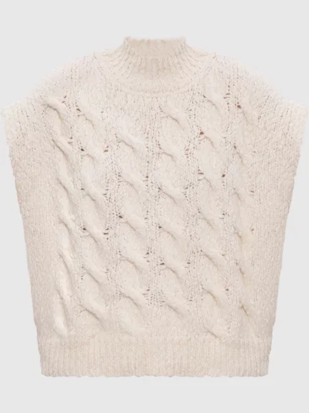 Жилет з вовною альпаки Peserico білий