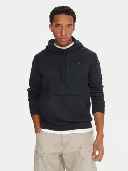 Суичър с качулка G-star Raw с качулка тъмносиньо
