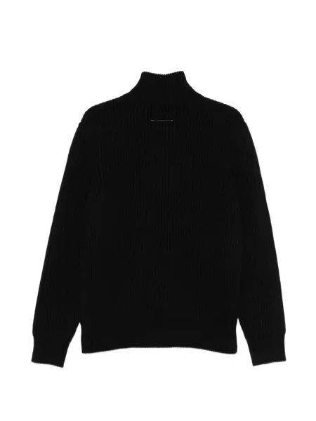 Плетен пуловер Mm6 Maison Margiela черно