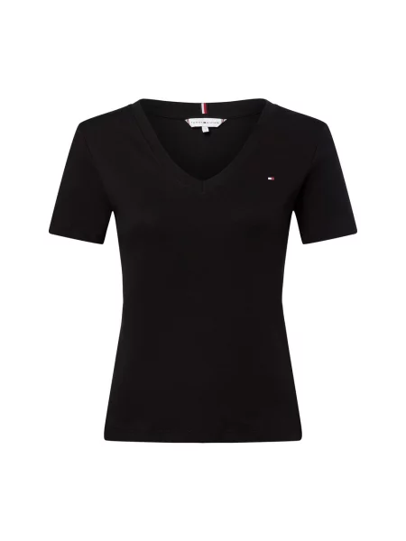 Tommy Hilfiger Koszulka Kobiety jednolity S czarny