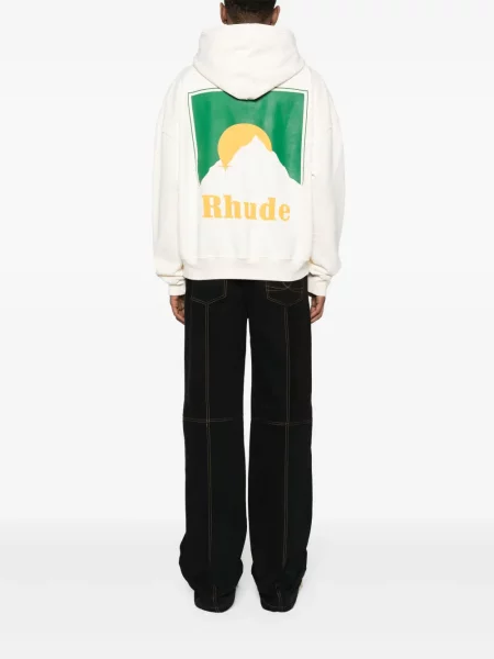 Hanorac cu glugă Rhude alb