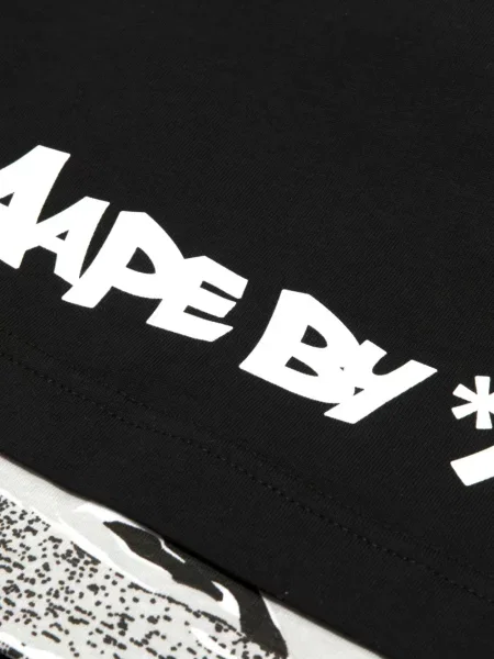 Γραφικός μπλούζα Aape By *a Bathing Ape® με αυτόγραφο μαύρο