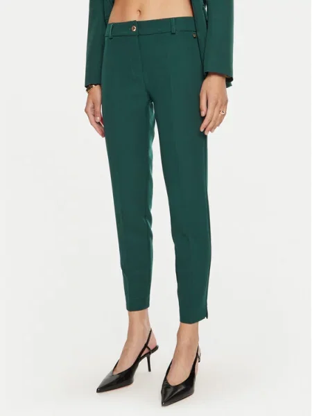 Maryley Medžiaginės kelnės žalia