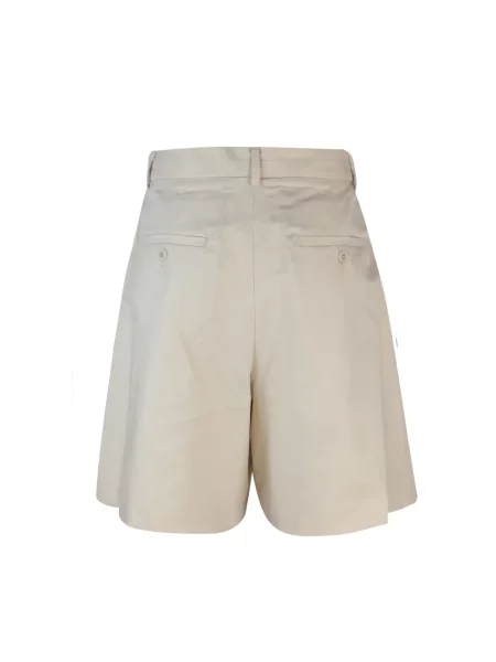 Weekend Max Mara Bermudy Ecuba Écru beżowe