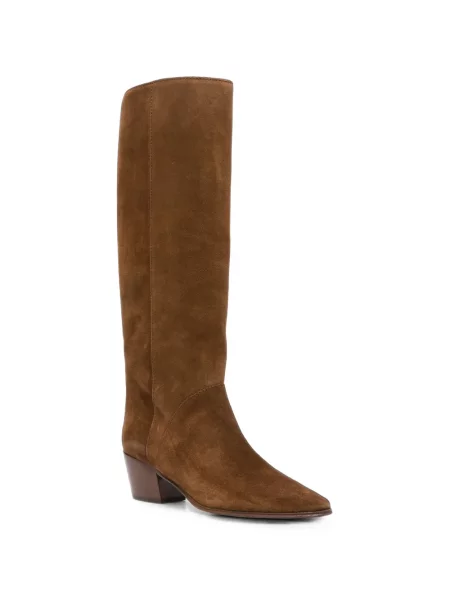 Botine Casadei din piele de căprioară maro