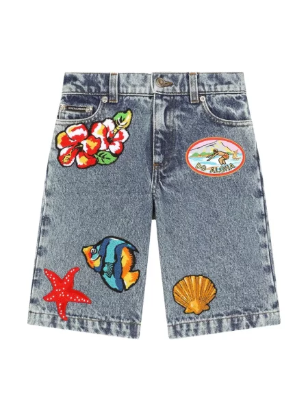 Szorty jeansowe dziecięce Dolce And Gabbana niebieskie