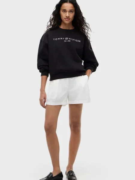 Свитшот Tommy Hilfiger с лого черный