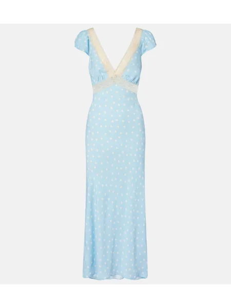 Rochie midi Rixo din dantelă până la genunchi de costum albastru