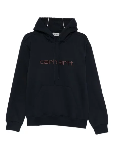Суичър с качулка Carhartt Wip бродиран синьо