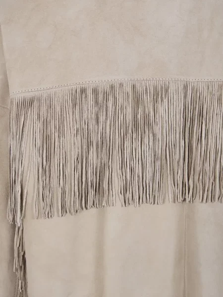 Koszula Salvatore Santoro z frędzli skórzana