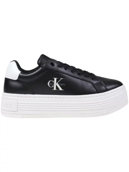 Calvin Klein Jeans Tenisice Bold Flatf Low Lace Lth crna