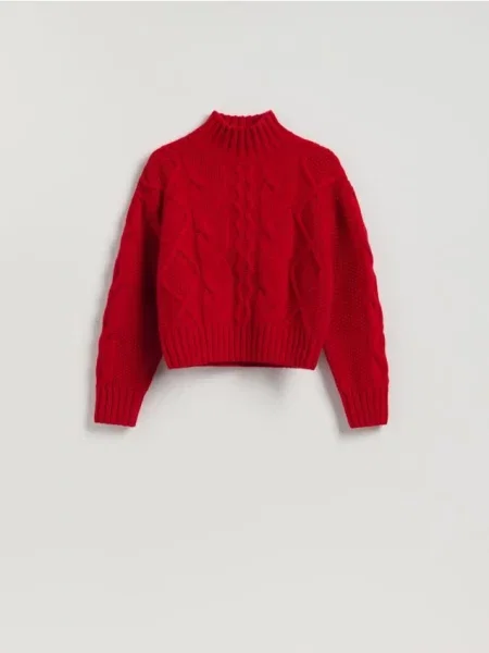 Reserved Водолазка з вовни червоний