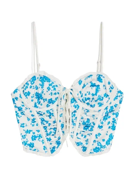 Bershka Top modra bela