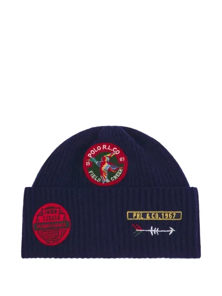 Căciulă Polo Ralph Lauren tricotate cu autograf chunky gri