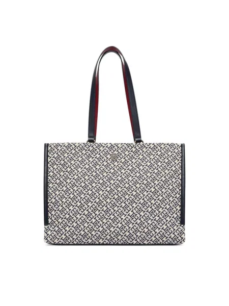 Tommy Hilfiger Geantă Th Jacquard Tote albastru