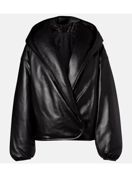 Geanta de piele Alaïa cu glugă negru
