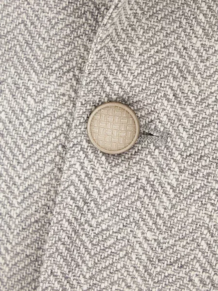 Geacă Tagliatore cu model herringbone gri