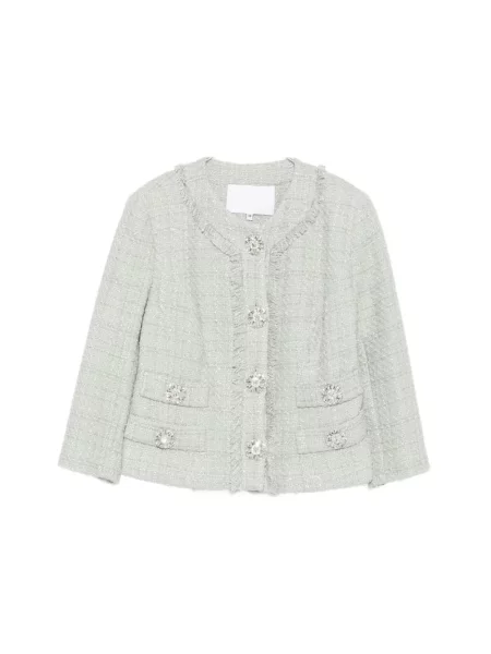 Kurtka Costarellos tweedowa zielona