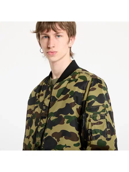 A Bathing Ape kurtka Camo Shark zimowa zielony
