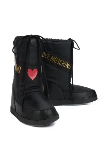 Botine Love Moschino cu imagine cu cordon negru