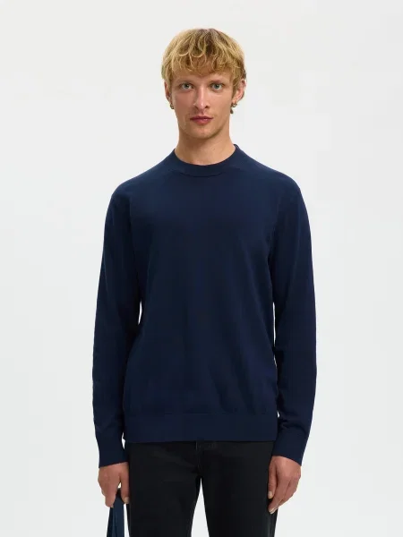 SELECTED Pulover SLHTORINO bleumarin
