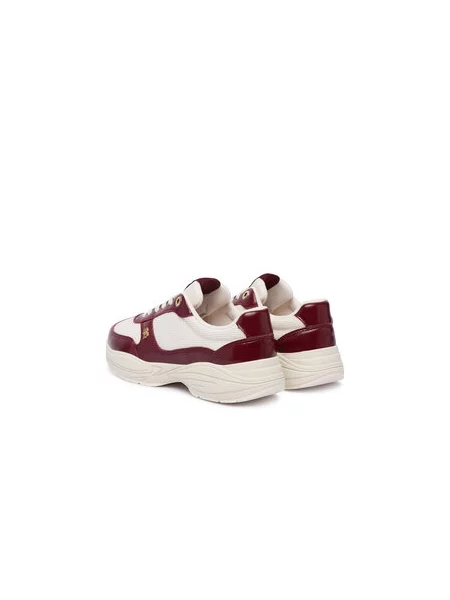 Sneakersy Tommy Hilfiger Modern Runner Shiny Leather Bordová