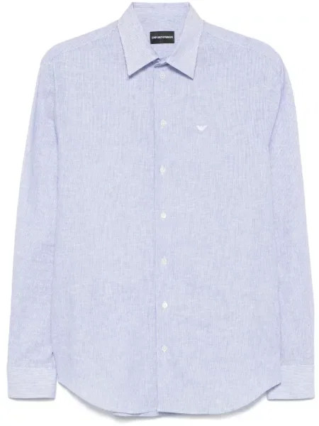 Cămașă Emporio Armani cu dungi albastru