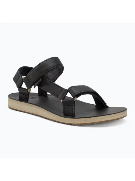 Кожени полуотворени обувки Teva черно