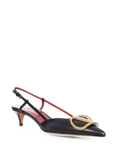 Pantofi cu toc Valentino Garavani din piele slingback negru