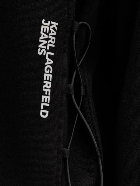 Свитер Karl Lagerfeld Jeans с капюшоном с принтом черный