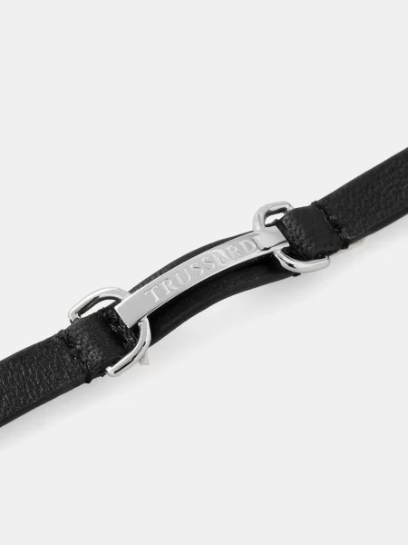 Trussardi Zapestnica T-LEATHER črna