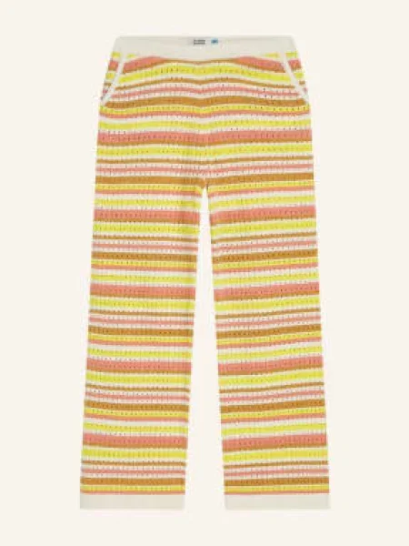 Scotch & Soda Pletené Kalhoty S Třpytivou Přízí žlutá / krémová / světle červená