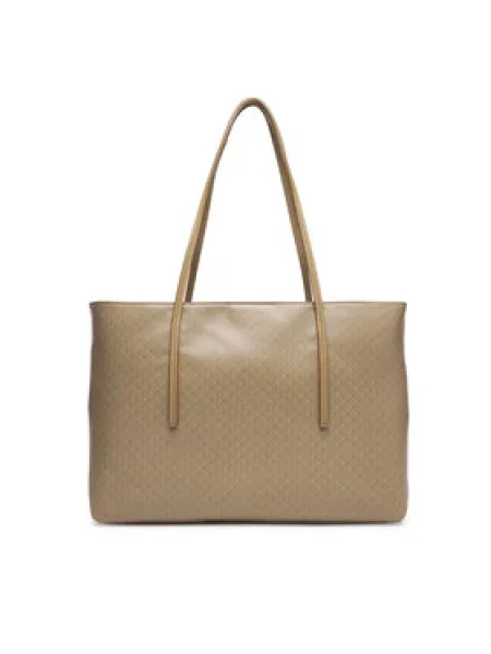 Calvin Klein Shopper táska taupe / természetes fehér bézs