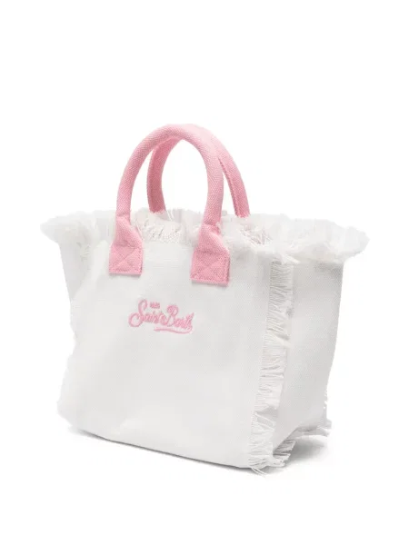 Geantă shopper Mc2 Saint Barth cu broderie alb