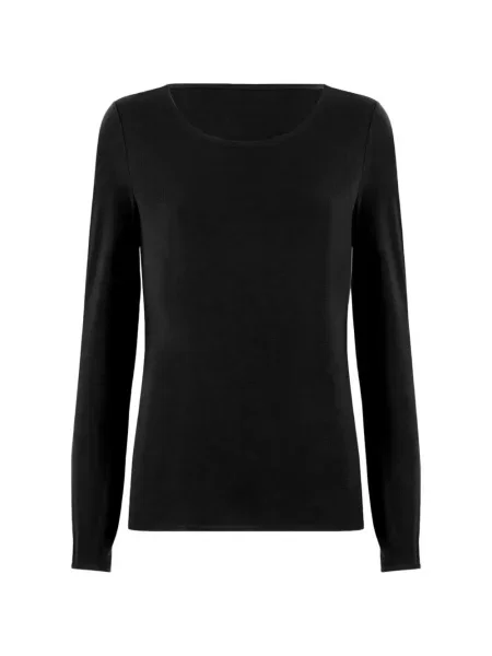Lung tricou Wolford din jerseu negru