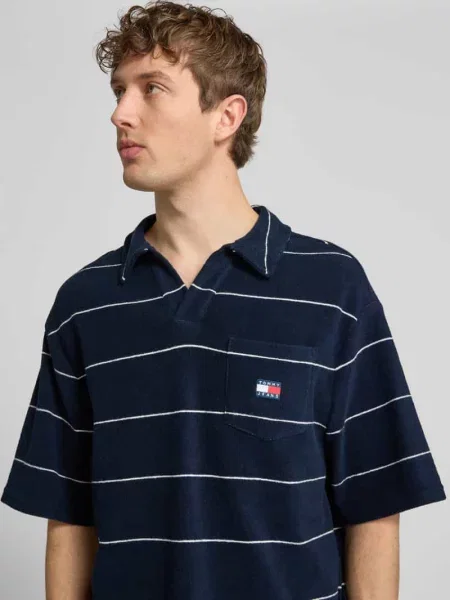 Koszulka polo o kroju regular fit z mieszanki bawełny Tommy Jeans