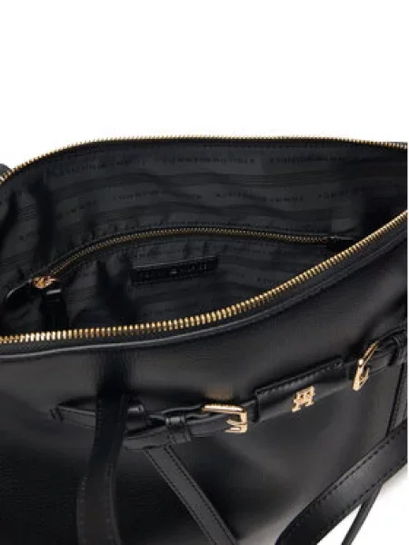Tommy Hilfiger Ročna torba Th Buckle Tote črna