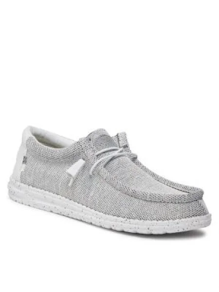 Pantofi Hey Dude cu strasuri alb
