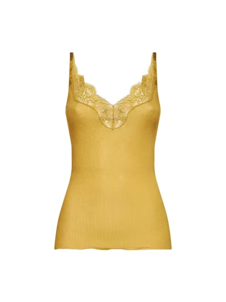 Top Saint Laurent na ramiączkach żółty
