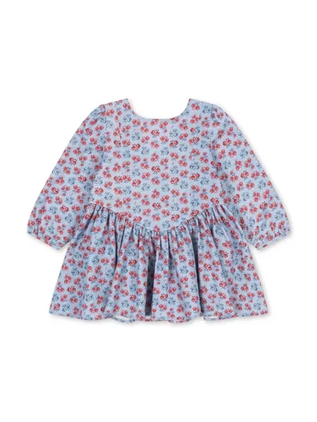 Konges Sløjd haljina od pamuka AVI LS BOW DRESS GOTS plava