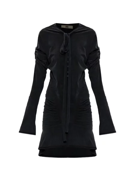 Șnur de strângere rochie Knwls cu volane de costum negru