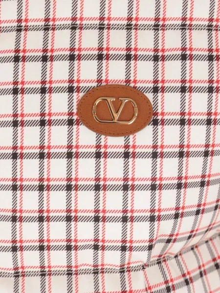 Palton Valentino Garavani în carouri alb