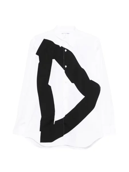 Риза Comme Des Garçons Shirt с принт с абстрактен десен бяло