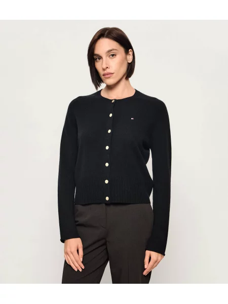 Tommy Hilfiger De lână cardigan negru