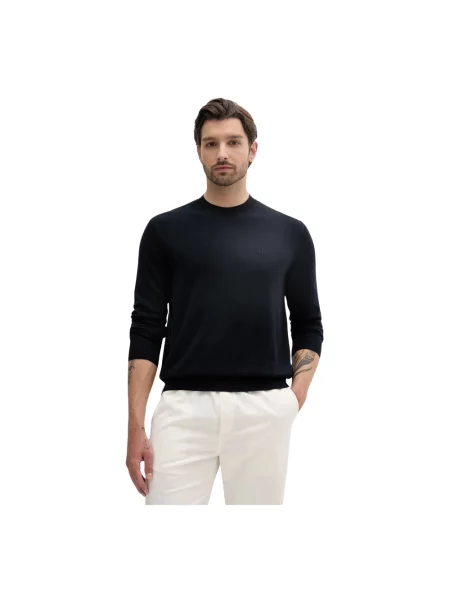 Długi sweter Armani Exchange elegancki z długim rękawem niebieski
