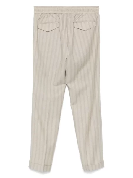 Pantaloni chino Barba cu model herringbone
