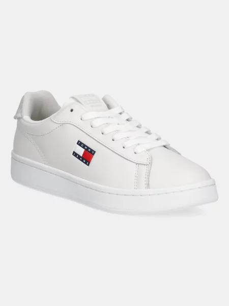 Teniși Tommy Jeans din piele alb
