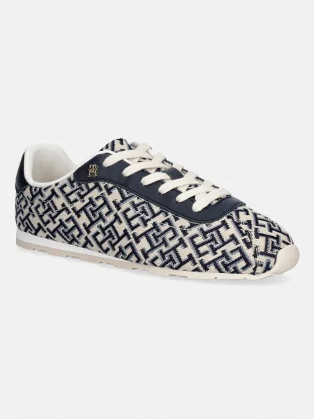 Sneakers Tommy Hilfiger με γούνα μπλε