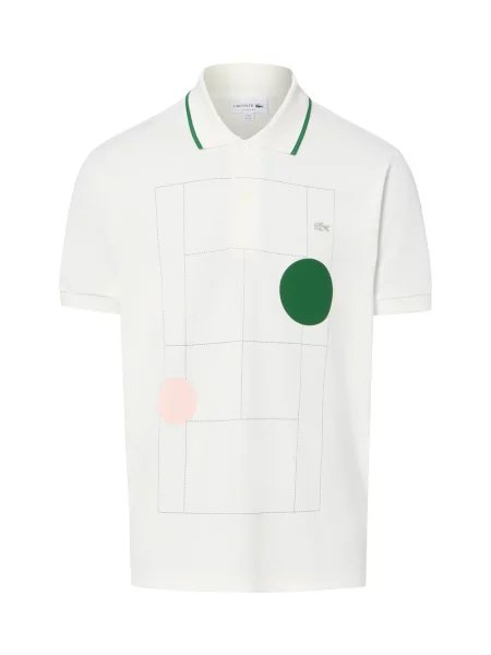 Lacoste koszulka polo Mężczyźni biały|zielony 3 biała