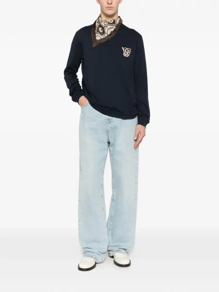 Tricou Valentino Garavani lung albastru